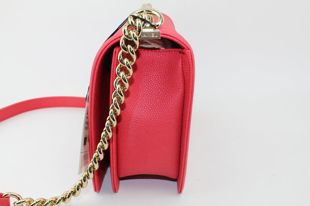 CHANEL LARGE  CAVIAR BOY BAG RED