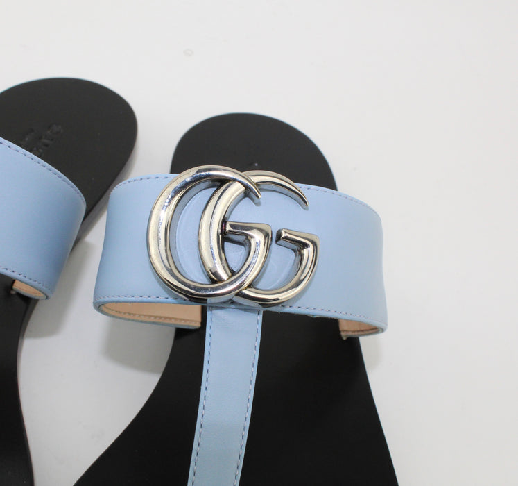 Gucci Leather Thong Sandal With Double G