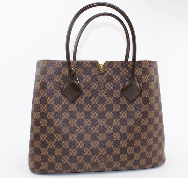 LOUIS VUITTON DAMIER EBENE KENSINGTON TOTE BAG