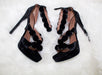 ALAÏA BOMBE ANKLE-STRAP VELVET PLATFORM SANDALS size 38.5