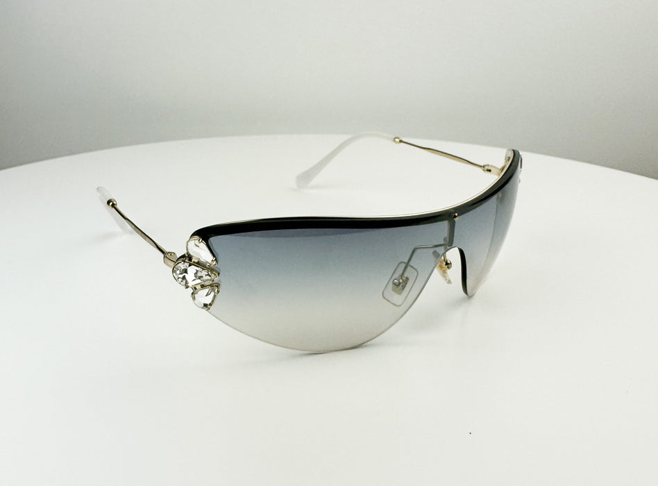 Miu Miu Crystal Light blue Sunglasses