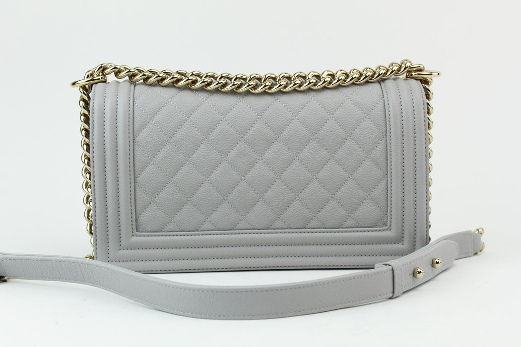 Chanel Medium Grey Boy Bag