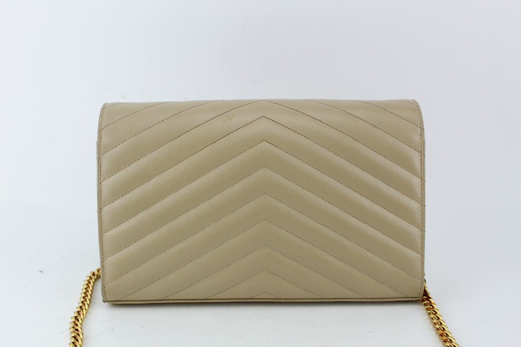 Saint Laurent Wallet on Chain Nude