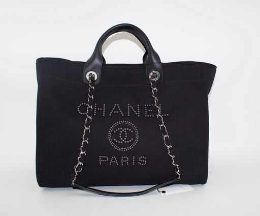 CHANEL CANVAS LARGE DEAUVILLE TOTE