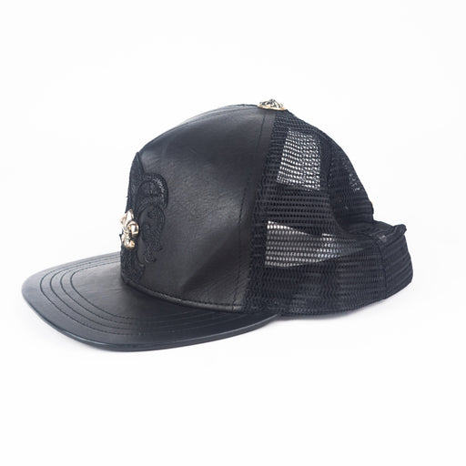 Chrome Hearts Baseball Cap in Black Leather