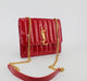 Saint Laurent Patent Calfskin Matelasse Medium Vicky Chain Bag Red