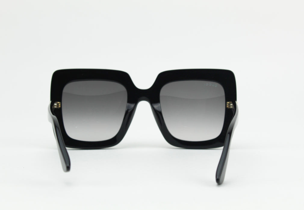 Gucci Black Oversize Square-frame Sunglasses With Crystals