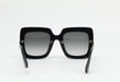 Gucci Black Oversize Square-frame Sunglasses With Crystals