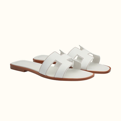 Hermes Oran Sandals in White