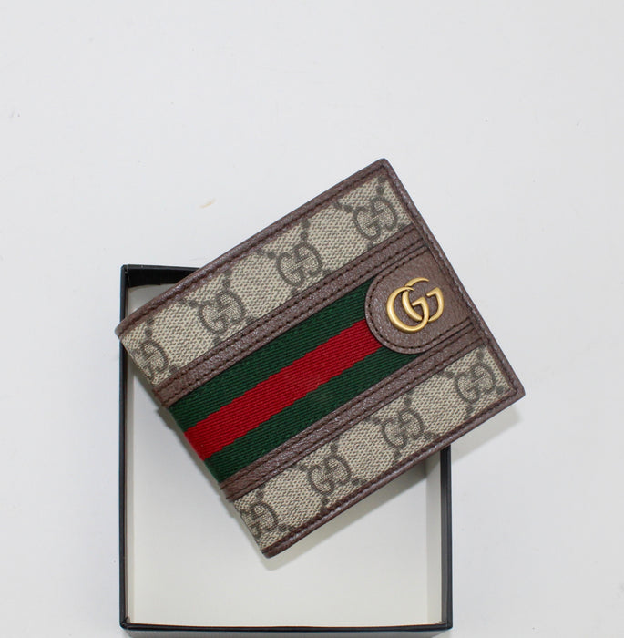 GUCCI OPHIDIA GG SUPREME BIFOLD WALLET