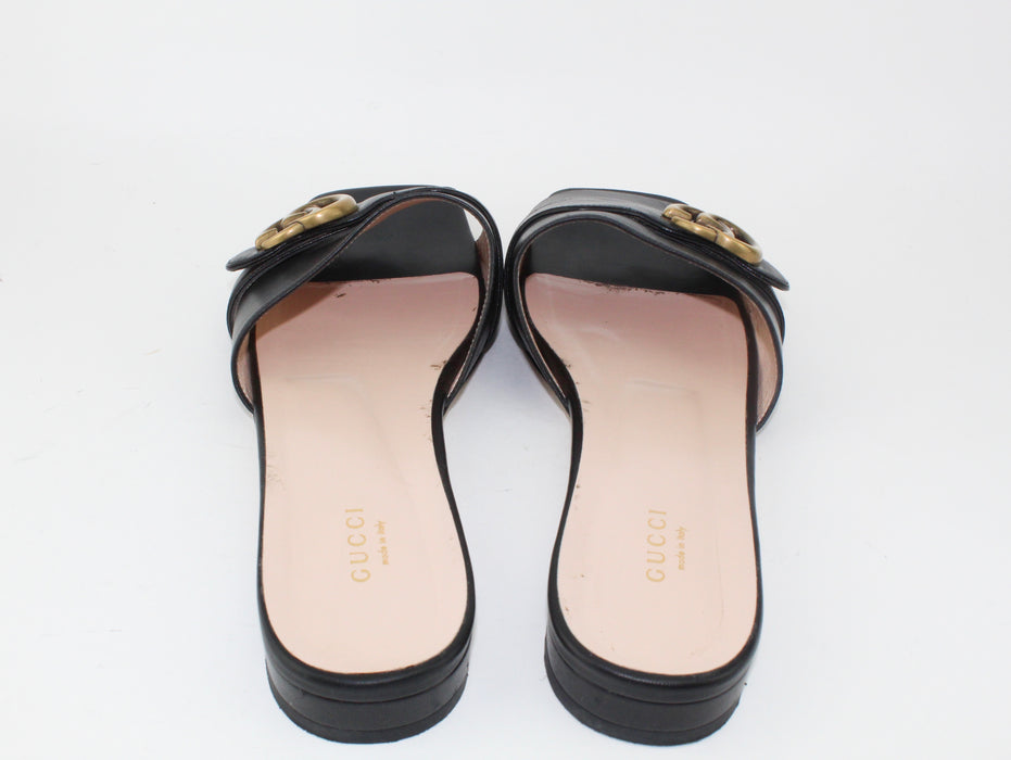 Gucci GG Marmont Leather Mules