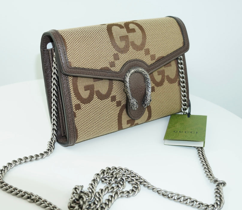 Gucci Dionysus GG Jumbo Wallet on chain