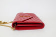 Saint Laurent Monogram Leather Chain Bag Red