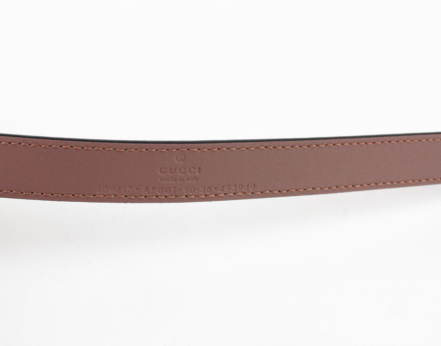 Gucci GG leather belt nude