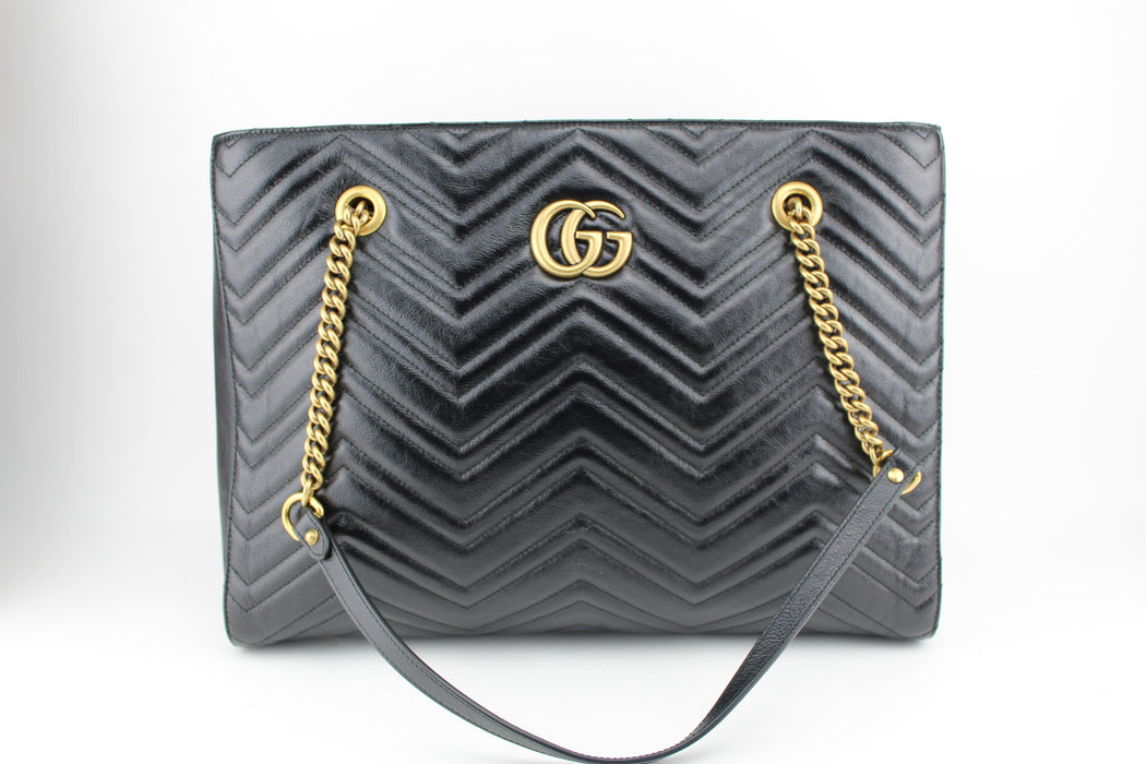 Gucci GG Marmont Matelassé medium tote black