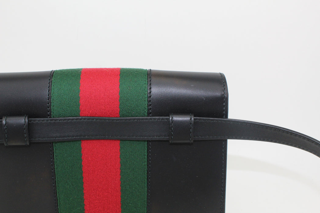 Gucci Leather Black Sylvie Belt Bag