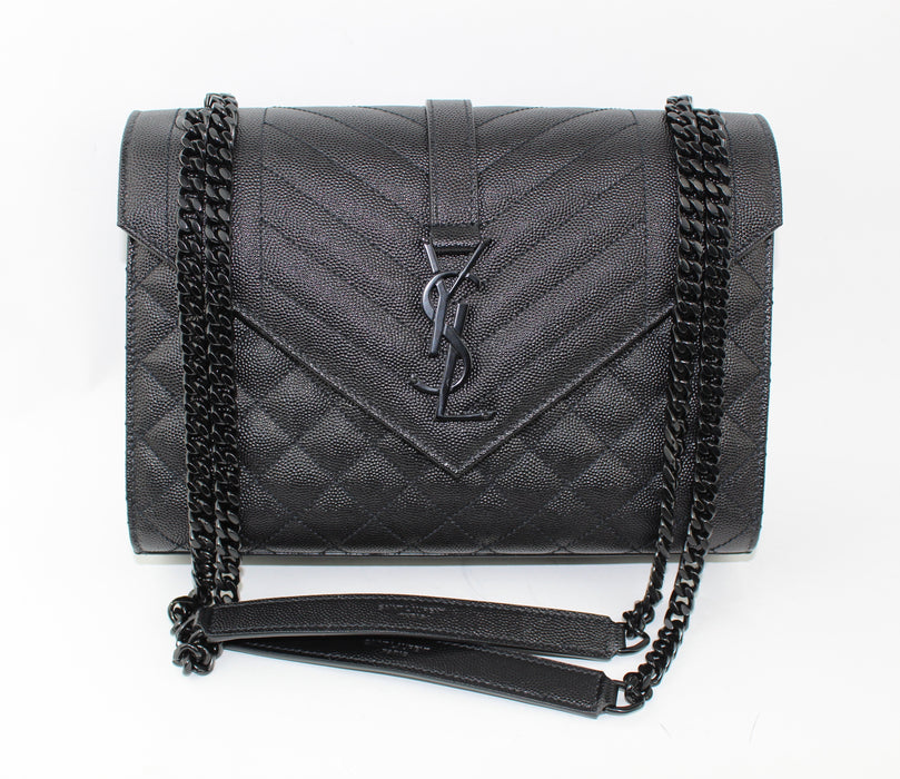 SAINT LAURENT MEDIUM ENVELOPE SHOULDER BAG - LuxurySnob