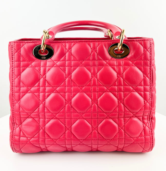 Dior Lambskin Cannage Medium Lady Dior