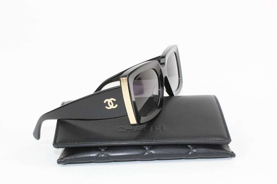 Chanel Rectangle Sunglasses with Gold