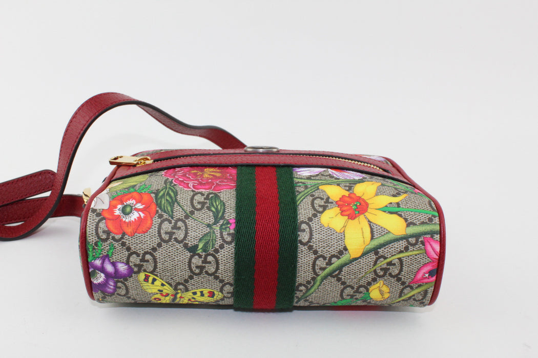 GUCCI OPHIDIA GG FLORA MINI SHOULDER BAG