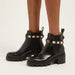 Gucci Trip Embellished Leather Ankle Boots