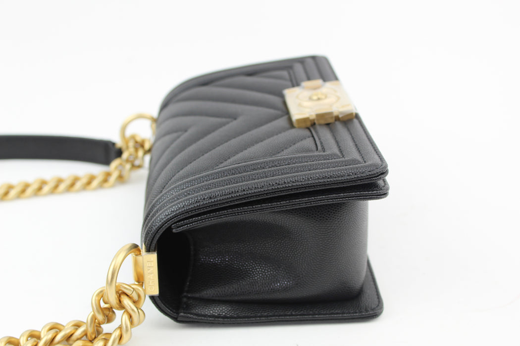 Chanel Chevron Small Boy Bag