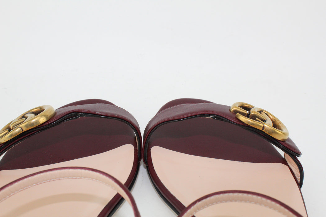 Gucci Marmont Sandal Burgundy