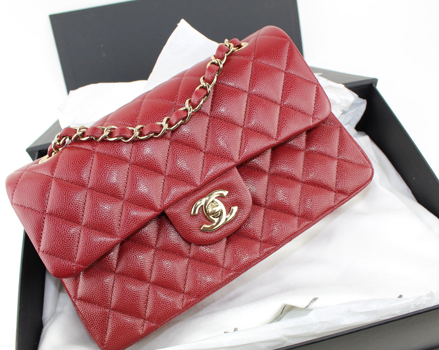 CHANEL CLASSIC SMALL CAVIAR DOUBLE FLAP BAG