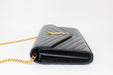 Saint Laurent Monogram Chain Wallet Black