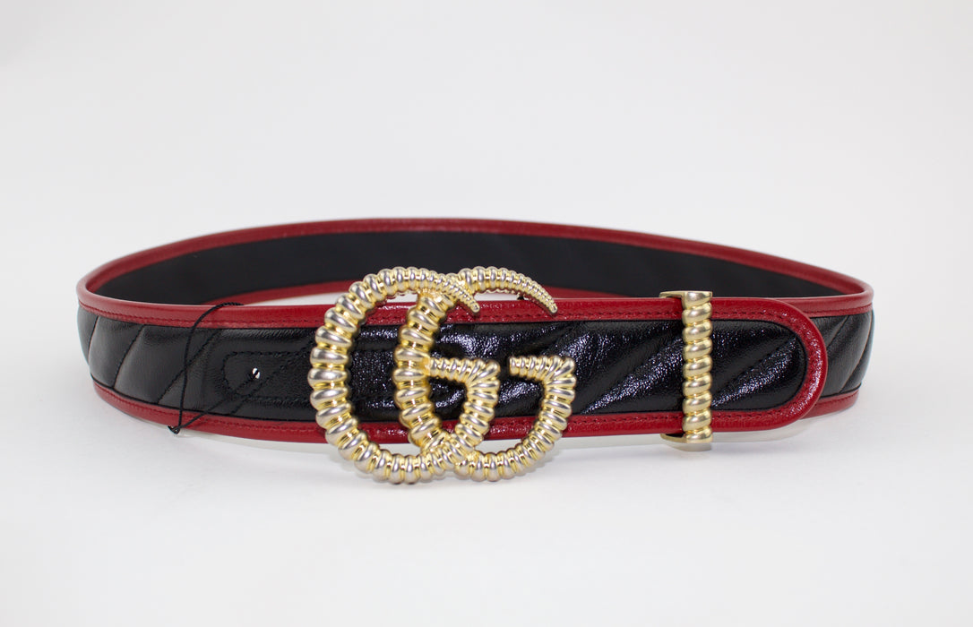 GUCCI AZALEA BELT WITH TORCHON DOUBLE G BUCKLE SIZE 90/36