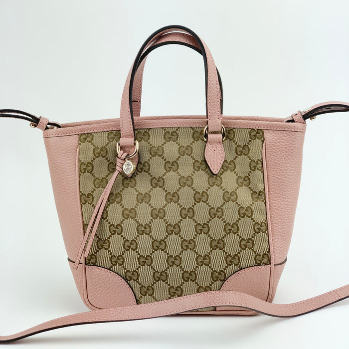 Gucci GG canvas shoulder bag pink