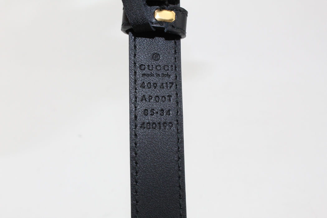 Gucci Leather belt with Double G buckle