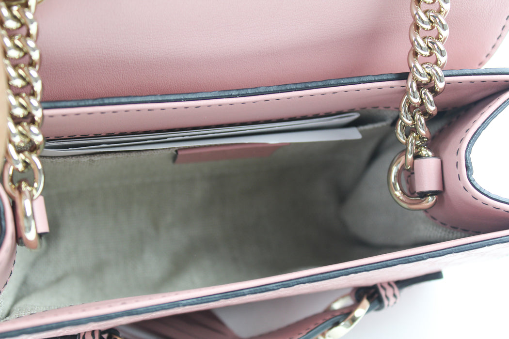 Gucci Emily Guccissima Mini Chain Shoulder Bag pink