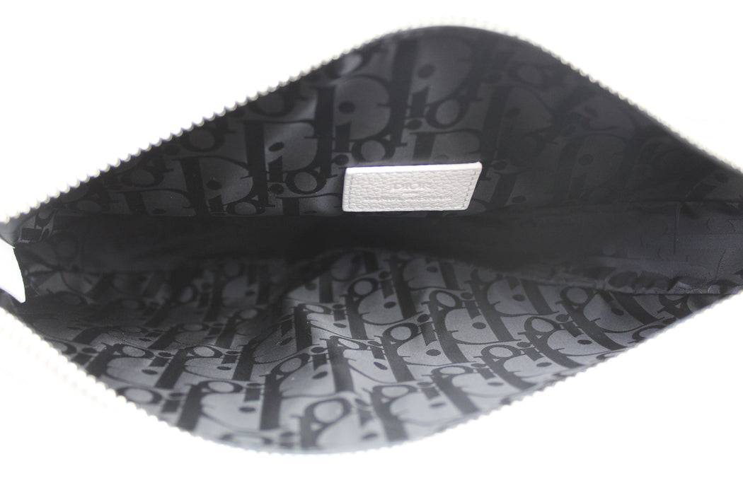 Christian Dior saddle bag White grained calfskin with dior and Daniel Arsham print