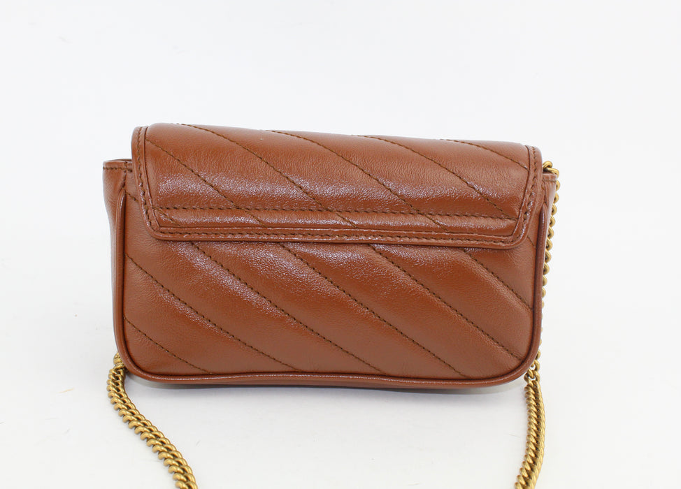 Gucci Leather GG Marmont  Super Mini Bag