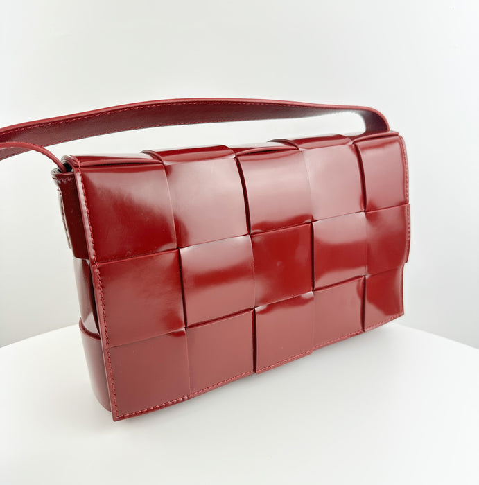 Bottega Veneta Intreccio brushed leather crossbody Cassette Bag
