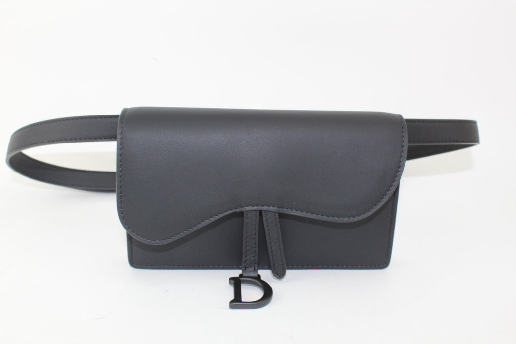 DIOR SADDLE BELT POUCH BLACK MATTE
