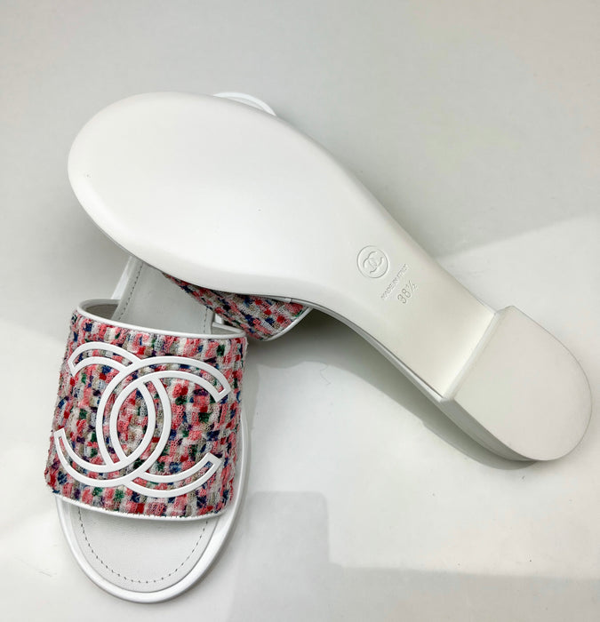Chanel CC Logo Sandals Size 38.5