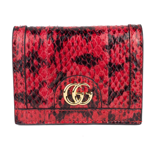 Gucci GG Snakeskin Card Case Wallet