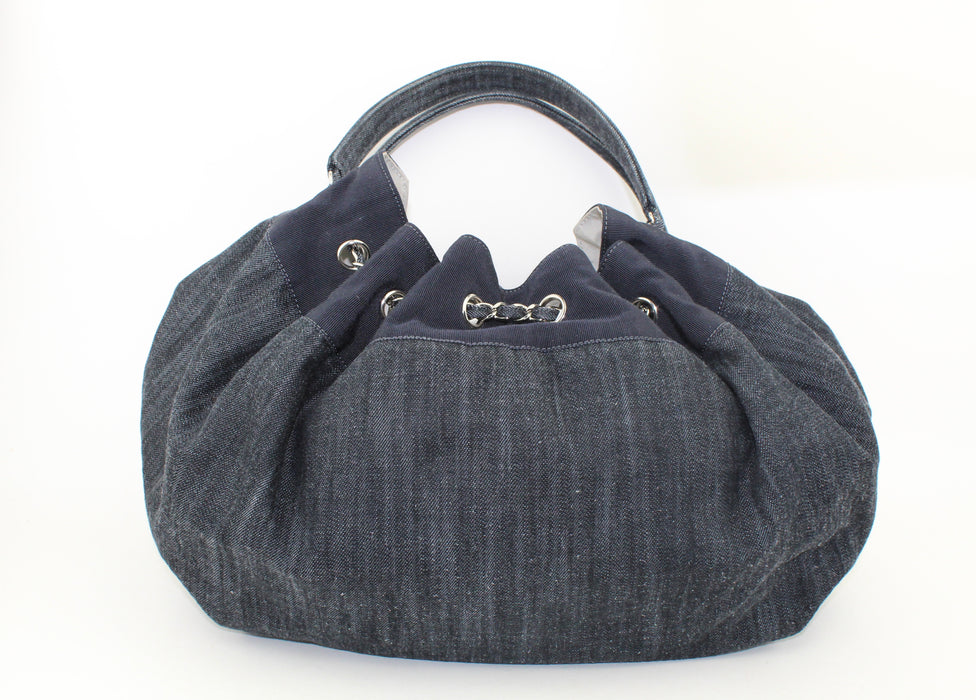 Chanel Quilted Denim large Cabas Bag