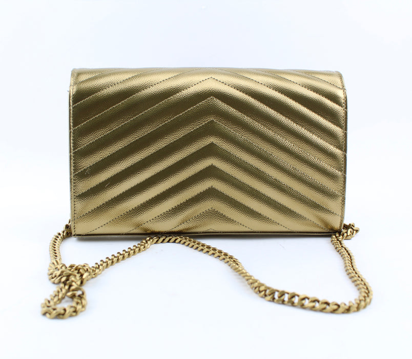 YSL MONOGRAM CHAIN BAG GOLD - LuxurySnob