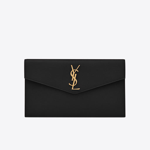 Saint Laurent Uptown Pouch in Grain De Poudre Embossed Leather