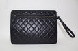CHANEL LAMBSKIN WRISTLET FLAP POUCH