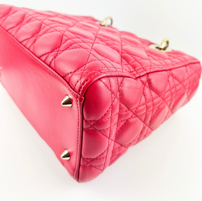 Dior Lambskin Cannage Medium Lady Dior