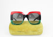 Gucci Red and Green Glitter Sunglasses