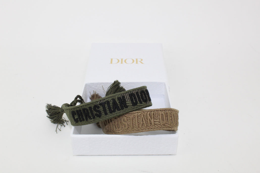 J'ADIOR BRACELET SET BEIGE & GREEN