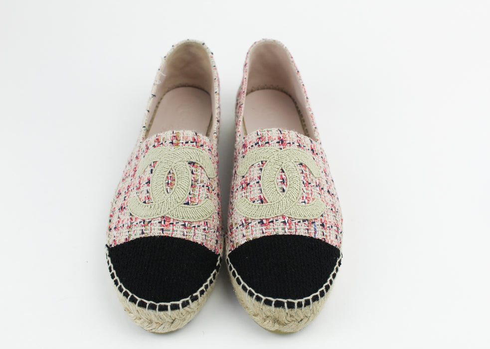 Chanel Espadrille Tweed pink