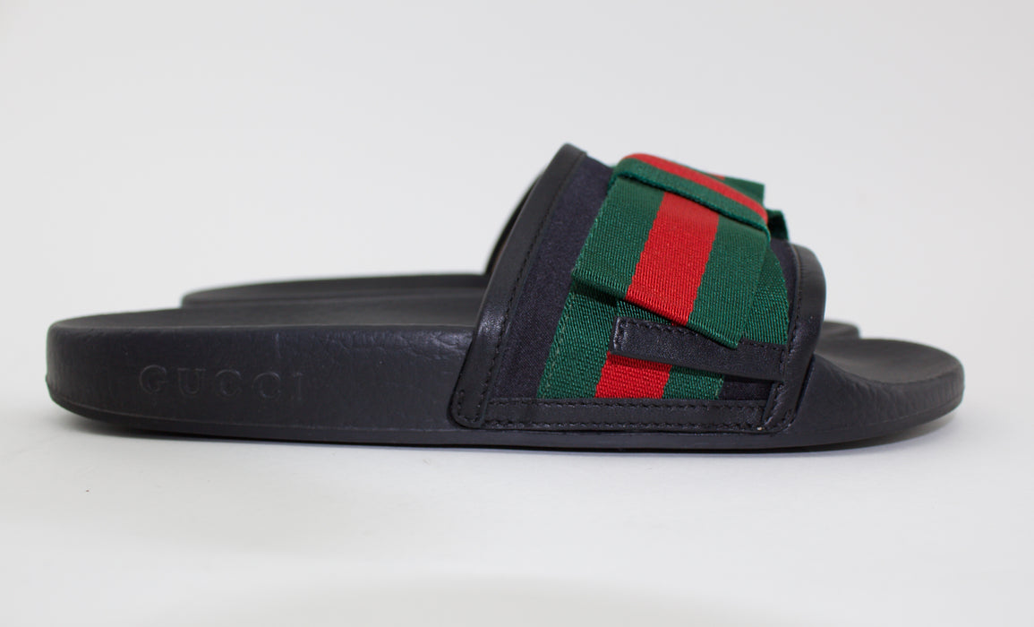 GUCCI PURSUIT BOW SLIDE SANDAL SIZE 38 