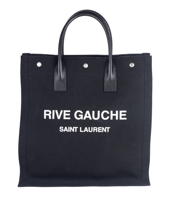 Saint Laurent Black Rive Gauche Shopping Tote