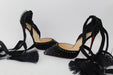 CHRISTIAN LOUBOUTIN BLACK FAIRY 100 VERSION BLACK OSTRICH - LuxurySnob